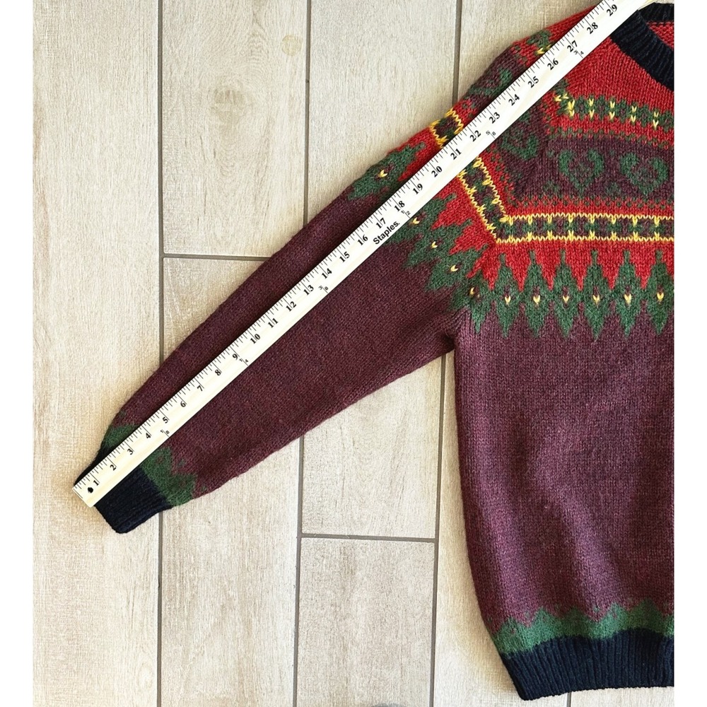 The Alpaca Connection Button Cardigan Large? Fair Isle Handmade Peru Alpaca Wool - Picture 11 of 11